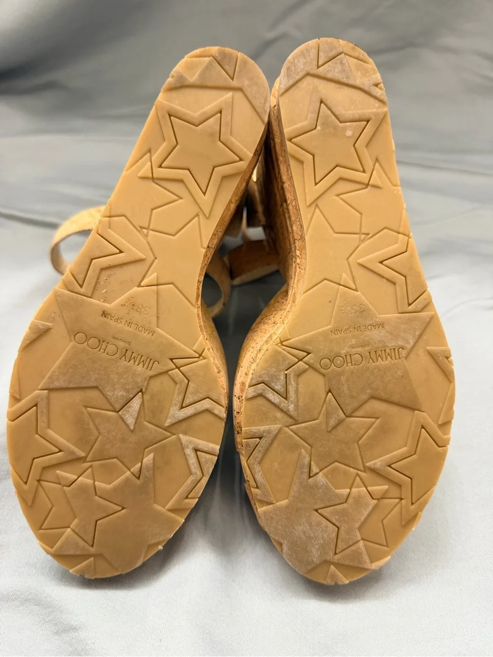 Jimmy Choo cork platform wedge sandals